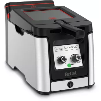 Tefal Clear Duo FR600D enkel 0,65 L tafelmodel 2000 W friteuse zwart, roestvrij staal