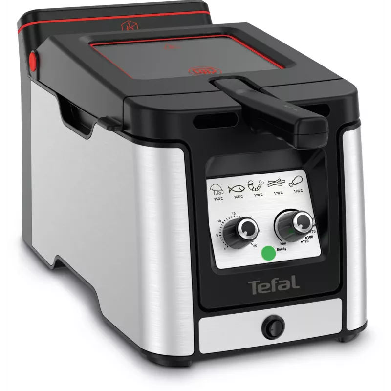 Tefal Clear Duo FR600D10 friteuse, 3,5 l, 2000 W, roestvrij staal/zwart