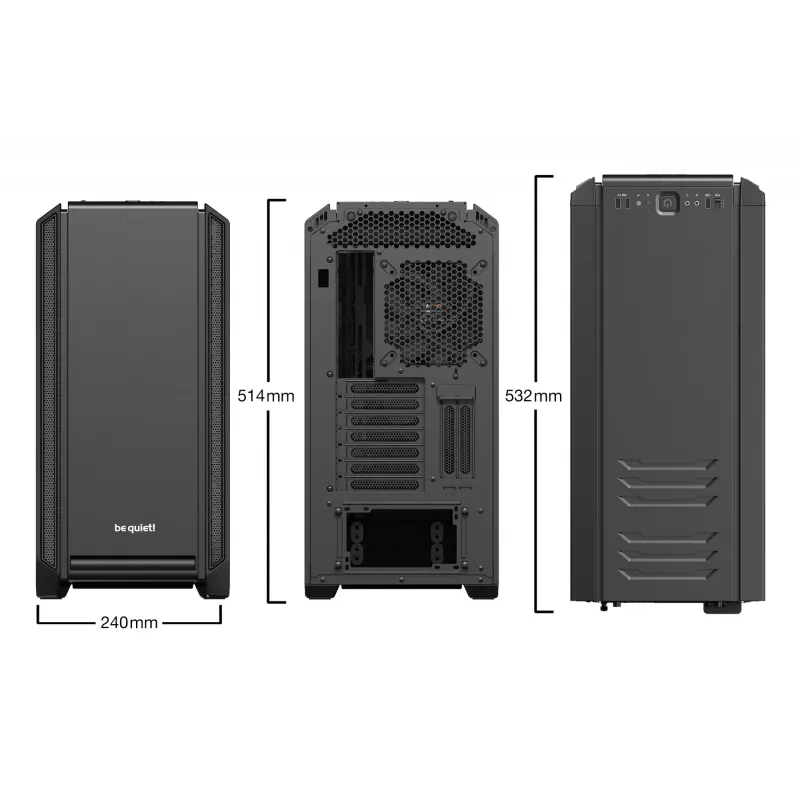 PC-behuizing be quiet! Silent Base 601 midi tower zwart