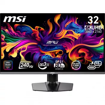 MSI MPG 322URX QD-OLED computermonitor 80 cm (31,5 inch) 3840 x 2160 pixel 4K Ultra HD zwart