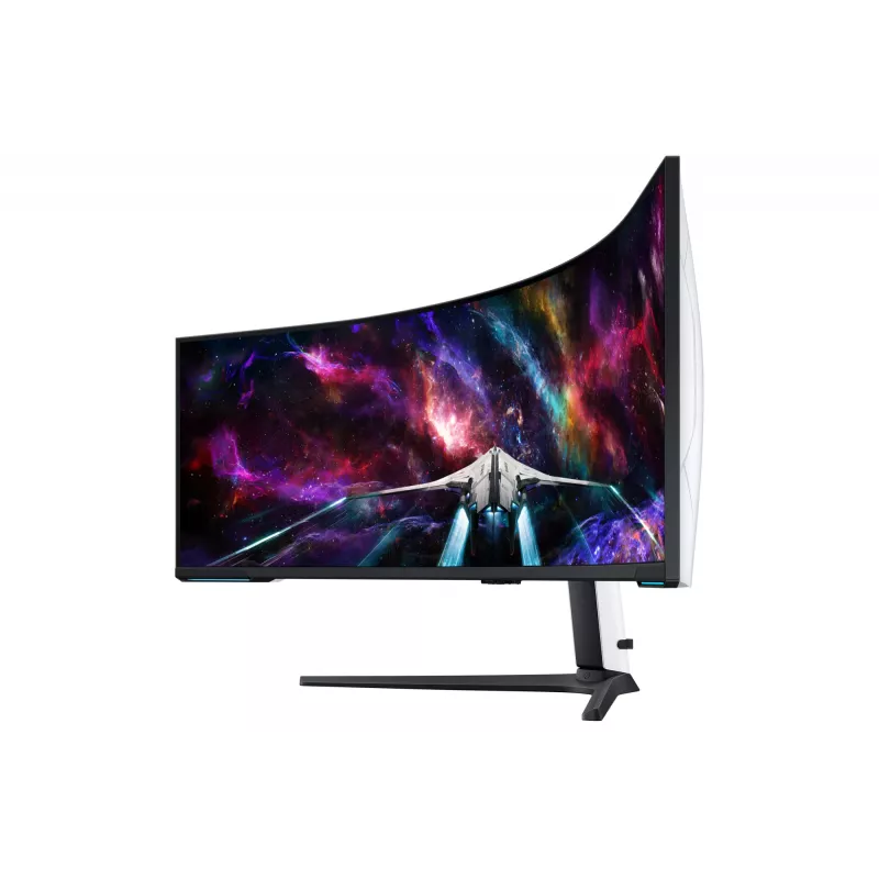 Samsung G95NC computermonitor 144,8 cm (57 inch) 7680 x 2160 pixel Dual UHD LED zwart, wit