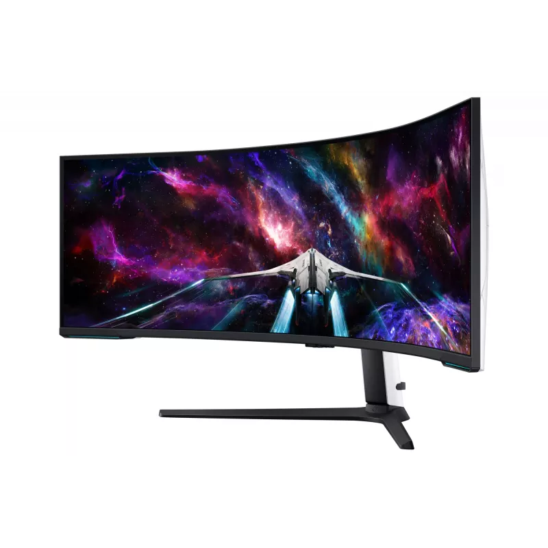 Samsung G95NC computermonitor 144,8 cm (57 inch) 7680 x 2160 pixel Dual UHD LED zwart, wit