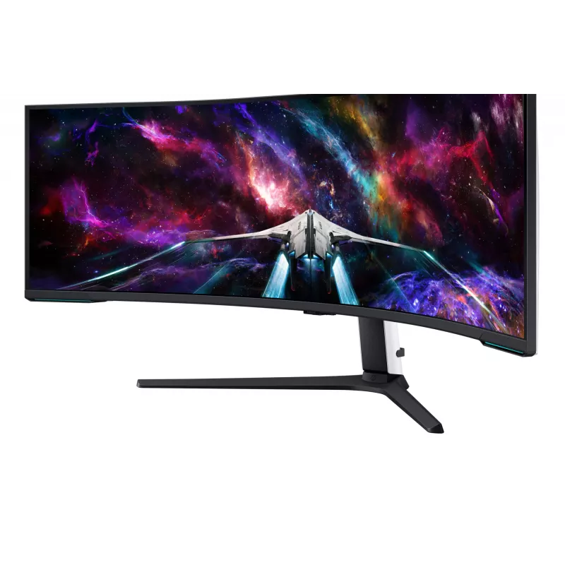 Samsung G95NC computermonitor 144,8 cm (57 inch) 7680 x 2160 pixel Dual UHD LED zwart, wit
