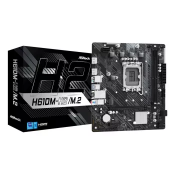 ASRock moederbord H610M-H2/M.2 LGA1700 Intel H610 2 X DDR4 2 X HDMI 2.1 TMDS compatibel mATX