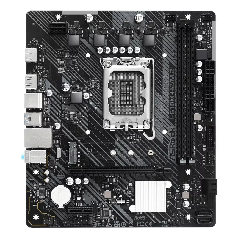 ASRock H610M-H2/M.2 moederbord, LGA1700, Intel H610, 2x DDR4, 2x HDMI, micro ATX