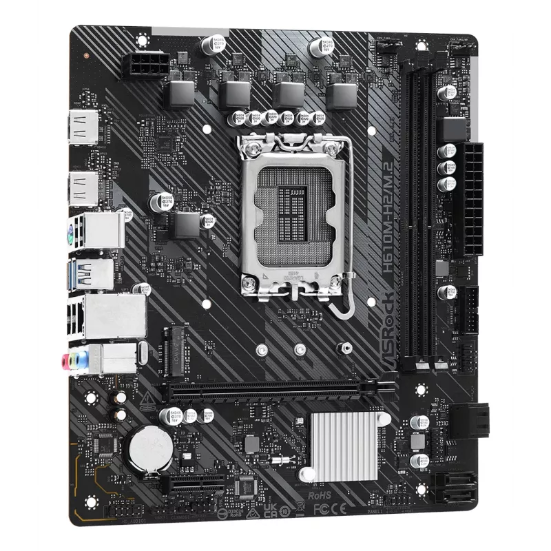 ASRock H610M-H2/M.2 moederbord, LGA1700, Intel H610, 2x DDR4, 2x HDMI, micro ATX