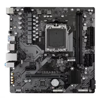GIGABYTE A620M H moederbord - ondersteunt AMD Ryzen 8000 CPU's, 5+2+2 fasen digitaal VRM, tot 7200MHz DDR5 (OC), 1xPCIe 4.0 M.2, GbE LAN, USB 3.2 Gen 1