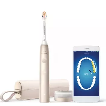 Philips Sonicare DiamondClean Prestige 9900 serie DiamondClean Prestige HX9992/11 sonische tandenborstel met SenseIQ – champagne