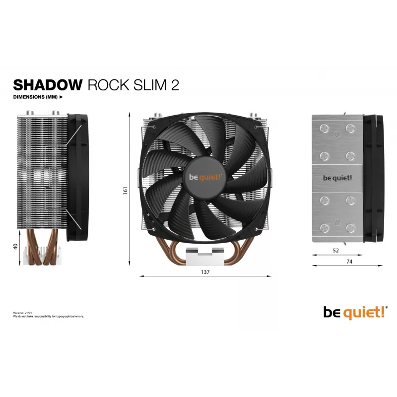 be quiet Shadow Rock slim 2 CPU-koeler