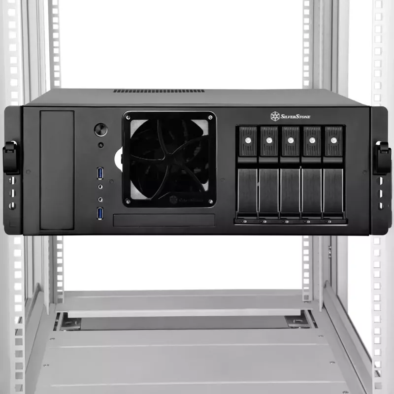 RMS05-22 zilverkleurig stalen rack SilverStone