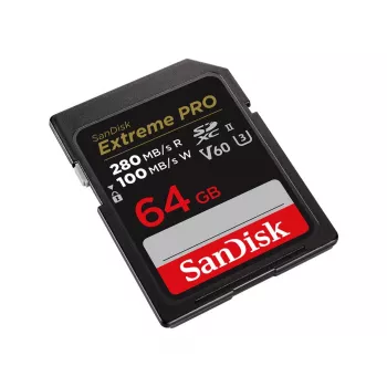 WESTERN DIGITAL SanDisk PRO 64GB V60 UHS-II SD-kaarten 280/100MB/s V60 C10 UHS-II