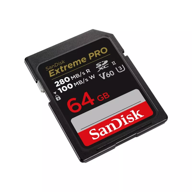 WESTERN DIGITAL SanDisk PRO 64GB V60 UHS-II SD-kaarten 280/100MB/s V60 C10 UHS-II