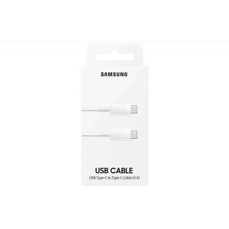 Samsung EP-DN975 - USB-kabel - USB-C (M) naar USB-C (M) - USB 2.0 - 1 m - USB-voeding (5A, 100 W) - wit - voor Galaxy Note10, Note10+, Note10+