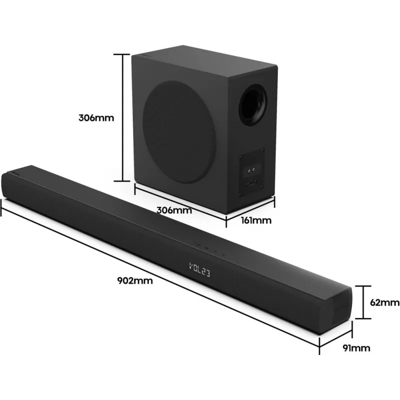 Hisense HS3100 zwart 3.1 kanalen 480 W
