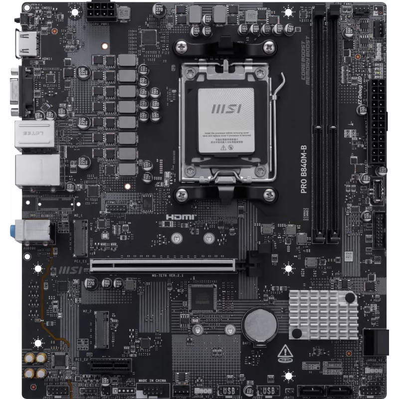 MSI PRO B840M-B moederbord AMD B840 socket AM5 micro ATX