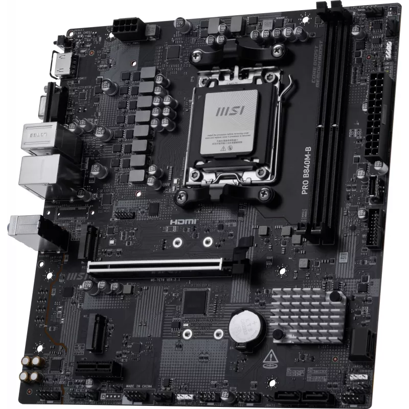 MSI PRO B840M-B moederbord AMD B840 socket AM5 micro ATX