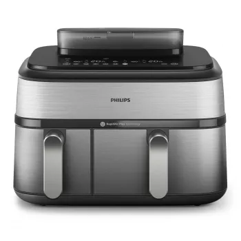 Philips 5000 series NA555/00 friteuse dubbel 9 L losstaand 2750 W heteluchtfriteuse zilver