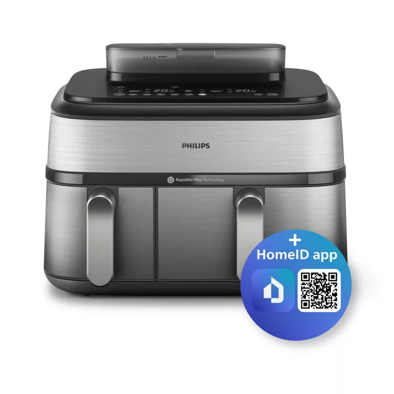 Philips 5000 series NA555/00 friteuse dubbel 9 L losstaand 2750 W heteluchtfriteuse zilver