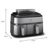 Philips 5000 series NA555/00 friteuse dubbel 9 L losstaand 2750 W heteluchtfriteuse zilver