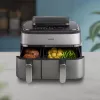 Philips 5000 series NA555/00 friteuse dubbel 9 L losstaand 2750 W heteluchtfriteuse zilver