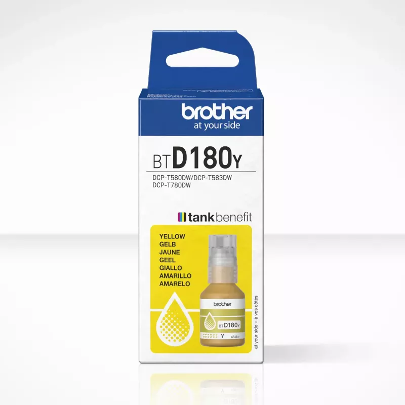 Brother BTD180Y gele originele inktfles