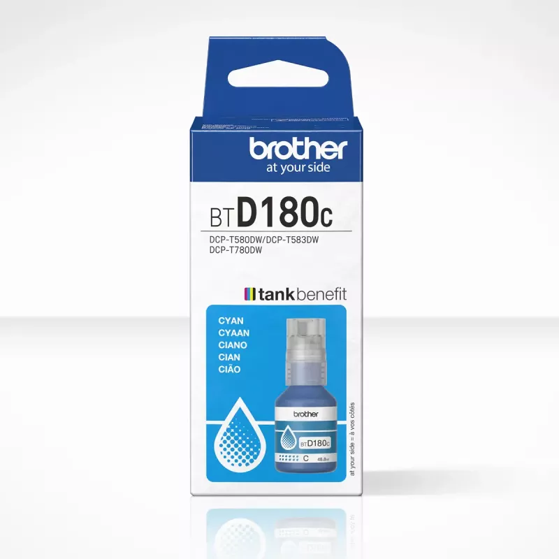 Brother BTD180C cyaan originele inktfles