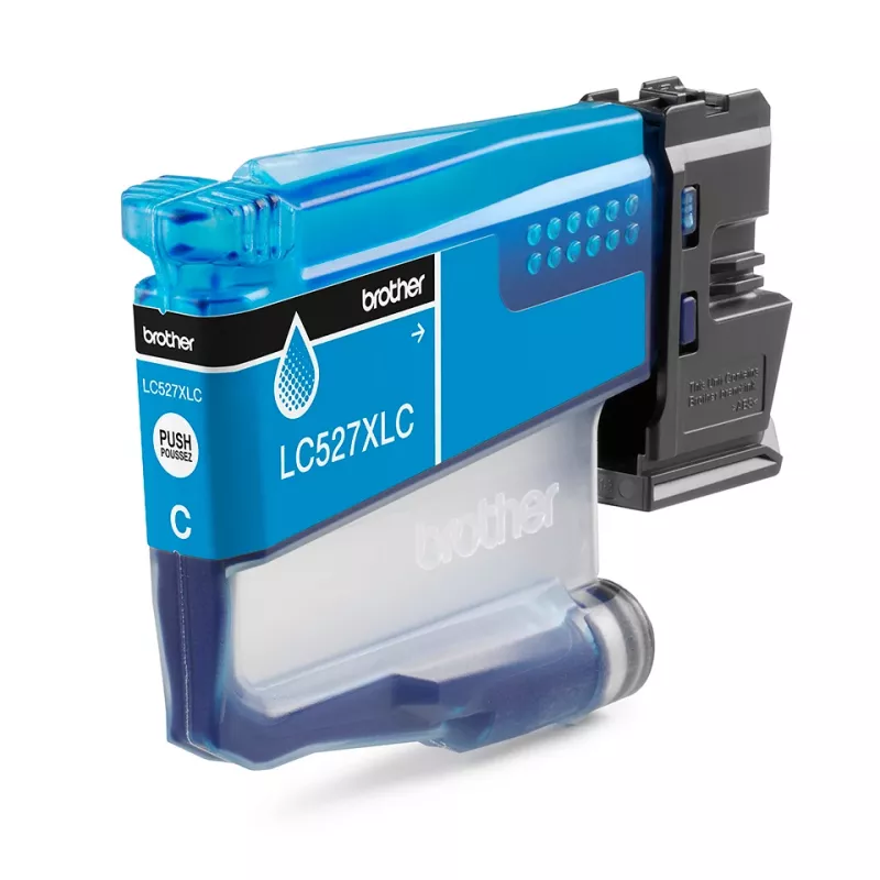 Inktpatroon Brother LC527XLC cyaan hoge capaciteit (pigmentbasis, 2000 pagina's, singlepack)