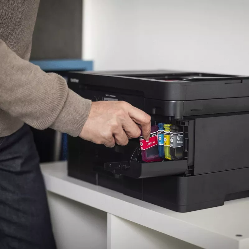 Inktpatroon Brother LC527XLC cyaan hoge capaciteit (pigmentbasis, 2000 pagina's, singlepack)