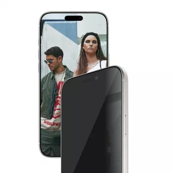 PanzerGlass SAFE. by ® 2-Way Privacy Screen Protector iPhone 17 Pro Max | Ultra-Wide Fit met EasyAligner