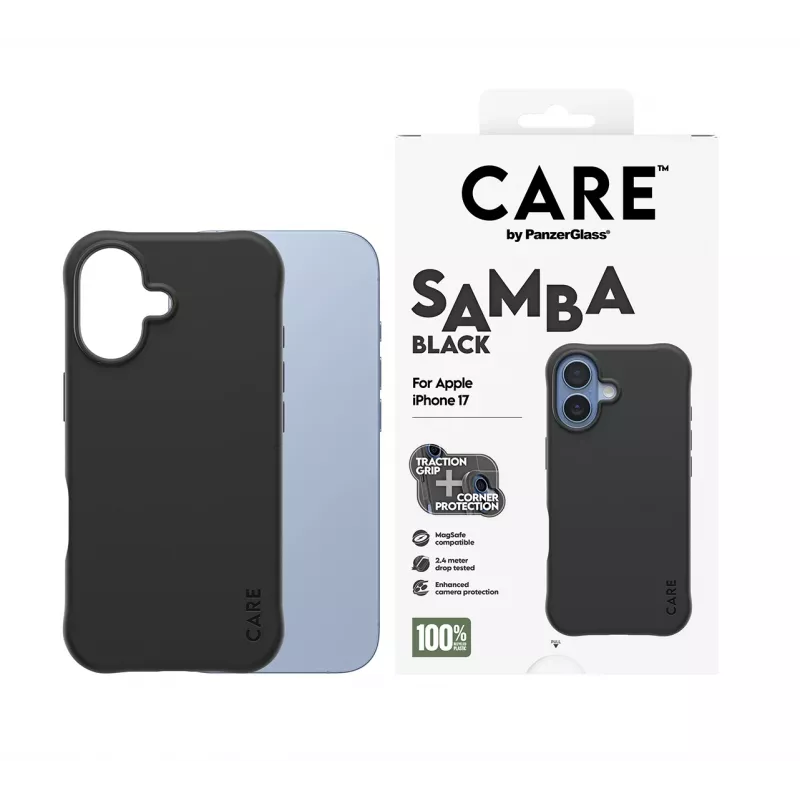 PanzerGlass CARE™ by ® Samba Case zwart met MagSafe iPhone 17