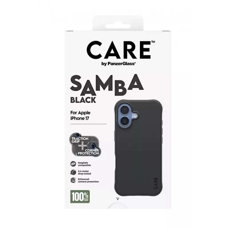 PanzerGlass CARE™ by ® Samba Case zwart met MagSafe iPhone 17