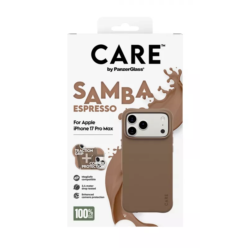 PanzerGlass CARE™ by ® Samba Case espresso met MagSafe iPhone 17 Pro Max