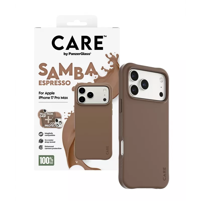 PanzerGlass CARE™ by ® Samba Case espresso met MagSafe iPhone 17 Pro Max