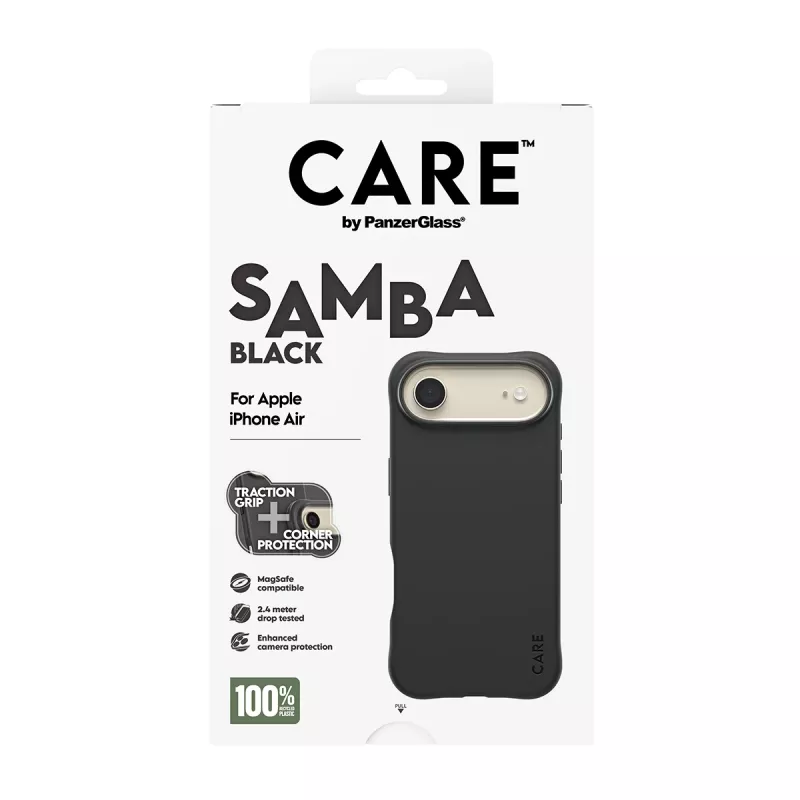 PanzerGlass CARE™ by ® Samba Case zwart met MagSafe iPhone Air