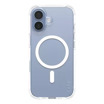 Hoesje PanzerGlass CARE by Fashionable Case Samba transparant met witte MagSafe iPhone 17