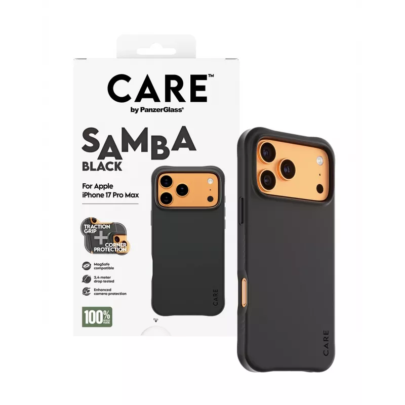 PanzerGlass CARE™ by ® Samba Case zwart met MagSafe iPhone 17 Pro Max