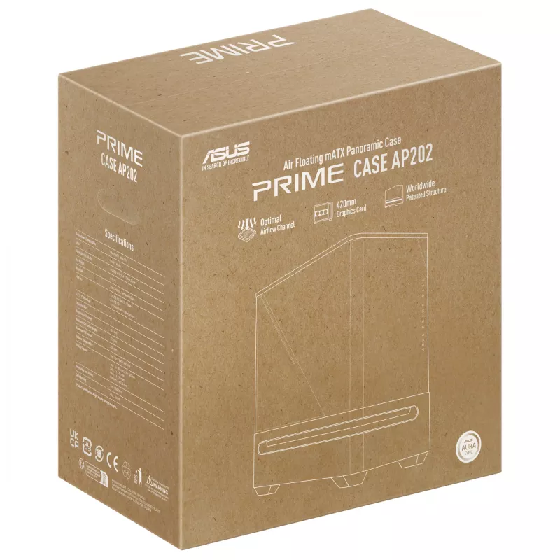 ASUS PRIME AP202 ARGB midi tower zwart