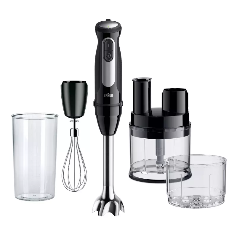 Braun MultiQuick 5 Pro MQ55755M staafmixer 1000 W, 25+1 snelheden, metalen voet, maatbeker, garde, zwart