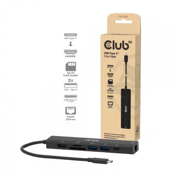 CLUB3D CSV-2553 interface-hub USB Type-C 5000 Mbit/s zwart