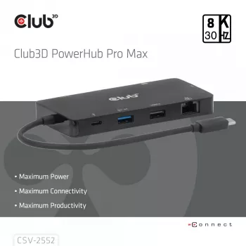 CLUB3D 9-1 Dual HDMI™ USB-C®-hub PD3.0 100W