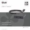 CLUB3D USB-C® bidirectionele video- + data- + PD-switch, USB Type-C, 2x DisplayPort, 7680 x 4320 pixels, zwart, 8K Ultra HD, 120 Hz