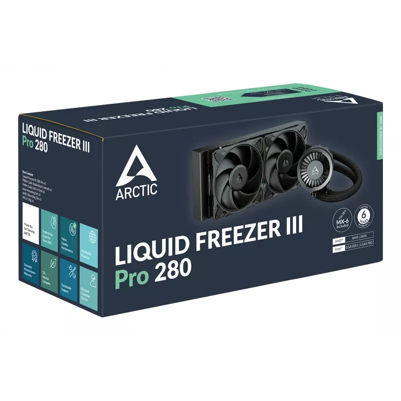 ARCTIC Liquid Freezer III Pro 280 - multi-compatibele all-in-one CPU-waterkoeler