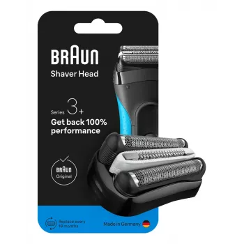 Scheerkop voor BRAUN Series 3 model 735797 — 1 vervangende kop, zwart roestvrij staal