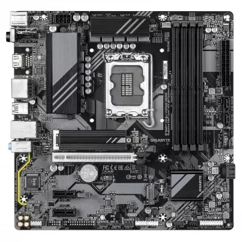GIGABYTE B760M DS3H WIFI6E GEN5 moederbord - ondersteunt Intel Core CPU's van de 14e gen., 6+2+1 fasen digitaal VRM, tot 5600MHz DDR5, 2xPCIe 4.0 M.2, Wi-Fi 6E, 2.5GbE LAN, USB 3.2 Gen2