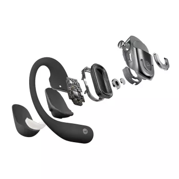 SHOKZ OpenFit 2+ hoofdtelefoon draadloos oorbeugel, in-ear bellen/muziek Bluetooth zwart