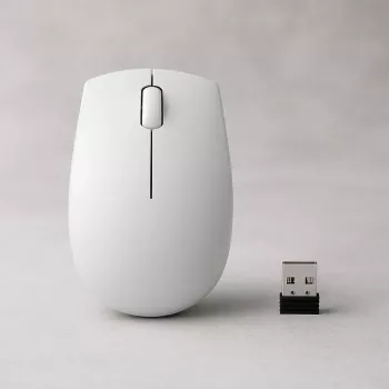 Draadloze compacte muis Lenovo Compact Mouse met batterij – voor links- en rechtshandig gebruik, 1000 DPI, HF-wireless, 3 knoppen, grijs