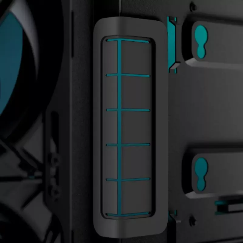 PC-behuizing ARCTIC Xtender (Mirror Black) midi-tower zwart