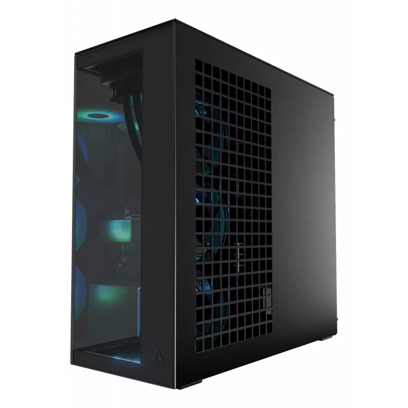 ARCTIC Xtender (zwart) Premium E-ATX pc-behuizing, midi-tower, pc, zwart, EATX, metaal, gehard glas, gaming