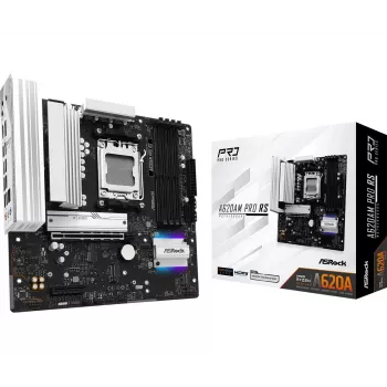 ASRock moederbord A620AM Pro Rs AM5 AMD A620A 4 X DDR5 1 X HDMI 2.1 Tmds/frl 8g Compatible 1 X DisplayPort 1.4 With DSC mATX