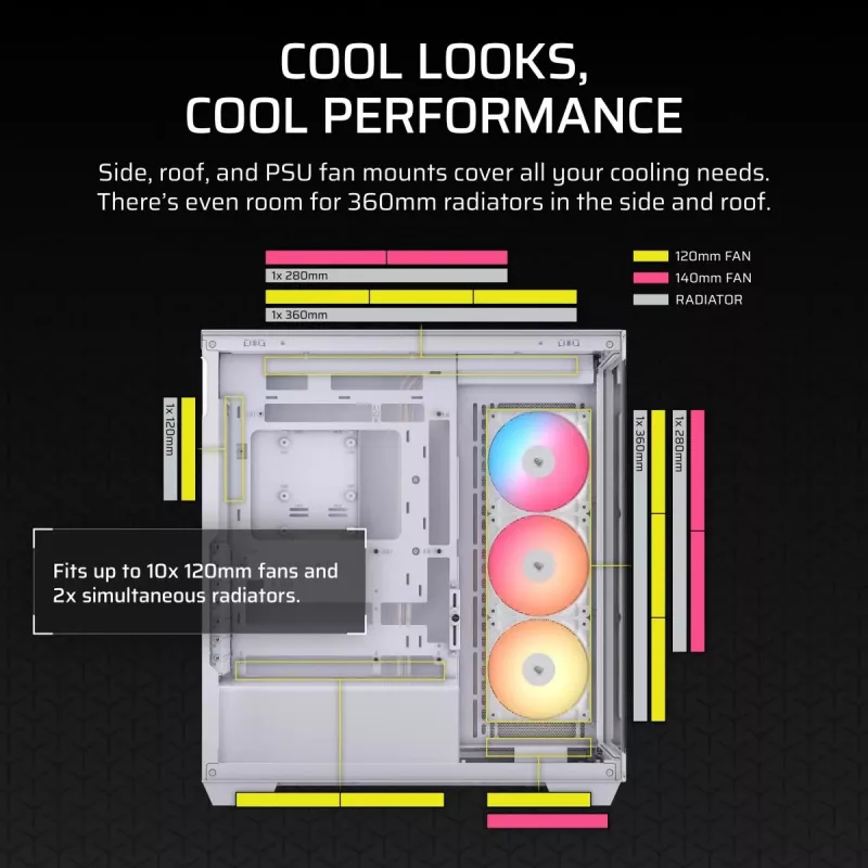 CORSAIR midi-tower 3500X RS-R ARGB wit